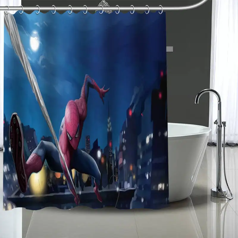 Пользовательские Человек-паук занавески для душа современная ткань для ванной украшения интерьера, шторы занавески s больше размера на заказ ваше изображение - Цвет: 19