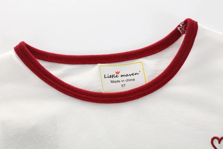 Новинка летняя детская одежда Little Maven Короткие трикотажные хлопковые футболки с