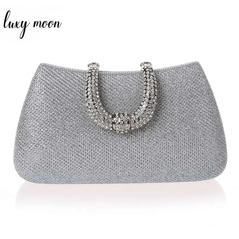 Luxy Moon женский клатч с кристаллами и бриллиантами, блестящие Серебристые вечерние сумки, золотой клатч для вечеринок, женская сумочка