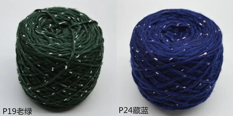2 шарика* 200 г цветная точечная шерстяная пряжа для шарфов для вязания 6 мм толстая пряжа для ручного вязания мягкая теплая пряжа ZL6