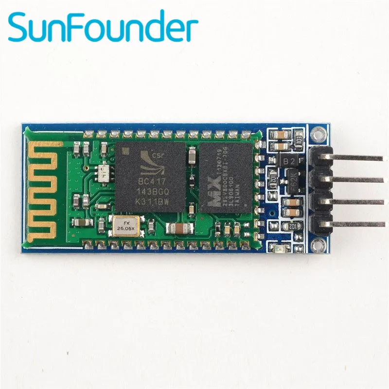 

SunFounder Bluetooth Transceiver Module HC-06 RS232 4 Pin Serial with Cable for Arduino