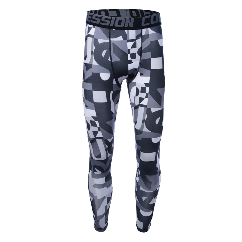 2019 neue Männer Kompression Hosen Camouflage Laufhose Fußball Training Fitness Sport Leggings Gym Jogging Hose Sportwear