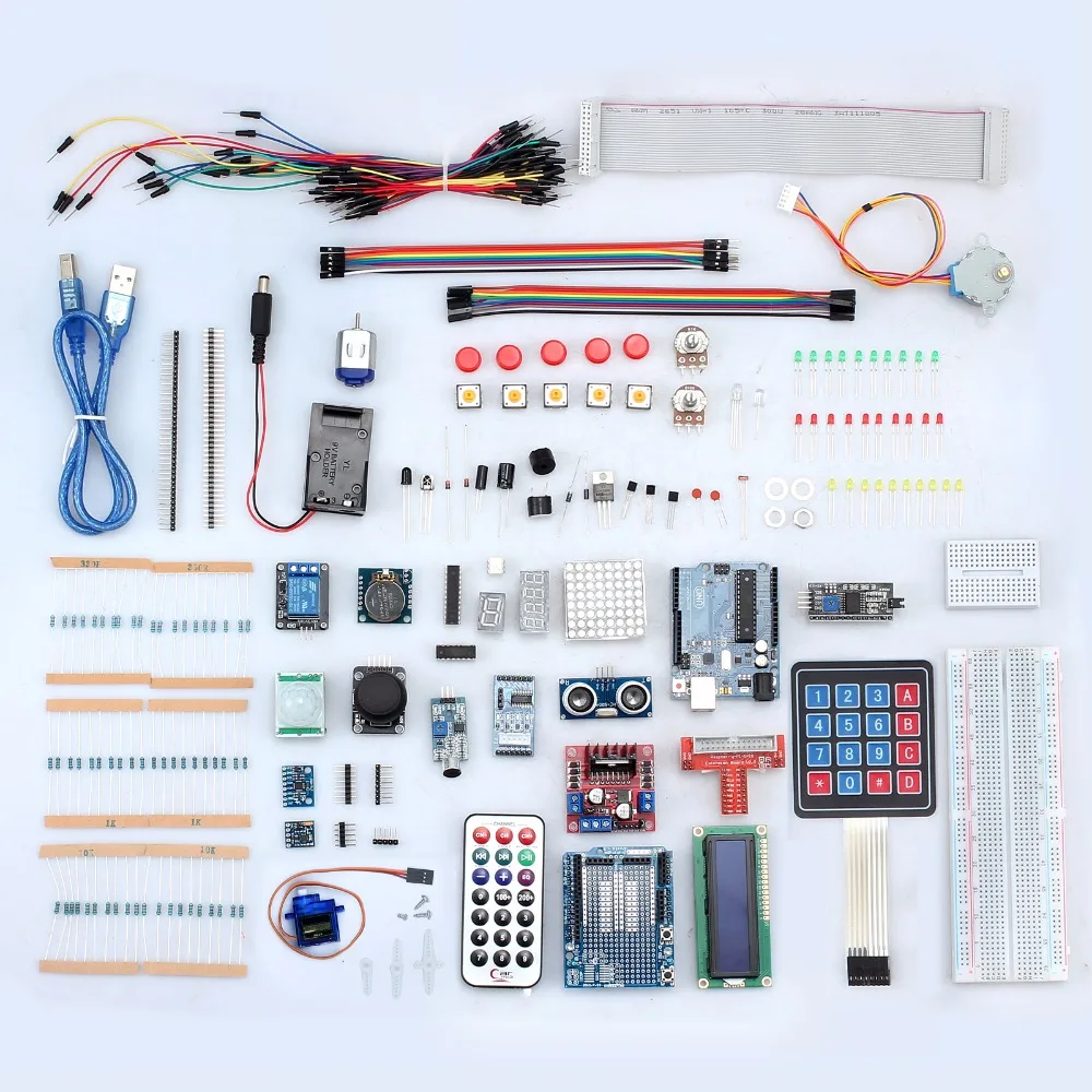 Neoteck DIY UNO R3 стартовый набор для Arduino ЖК дисплей компас гироскопа мотор