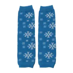 Рождественские вязаные гамаши для девочек и мальчиков, хлопковые леггинсы в полоску с оборками, 14 цветов, детские носки для ползания