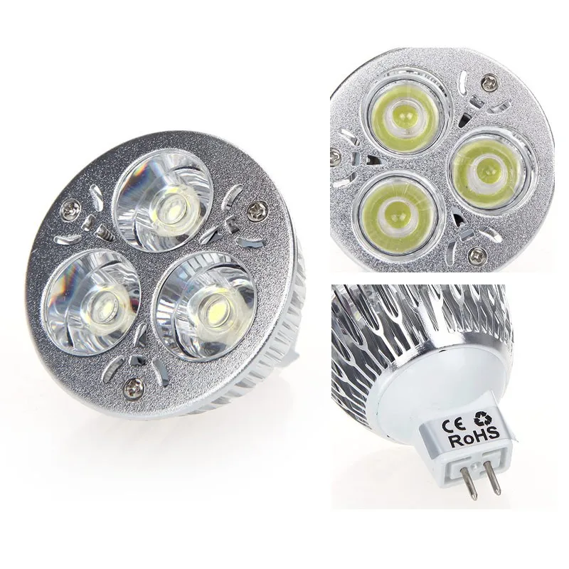 Dimmable 9W MR16 White LED Light Spotlight Lamp Bulb 12-24V 10x MR16 5W LED Cool White Energy Saving Spotlight Down Light Lamp