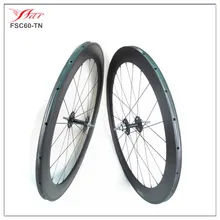 Far sports carbon racing wheels 60mm tubular rims, Novatec fixed gear track carbon wheels 700C disc braking available