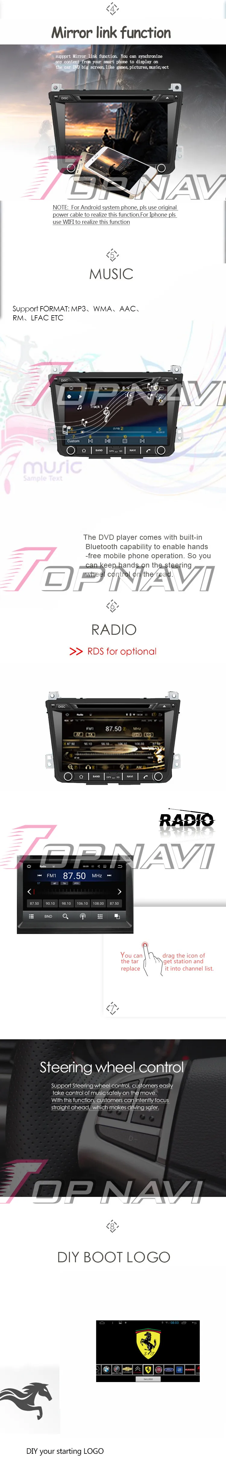 Topnavi 8 ''Восьмиядерный Android 8,0 автомобиль gps навигации для HYUNDAI IX25 2014-Авто радио мультимедиа аудио плеер двойной Din стерео