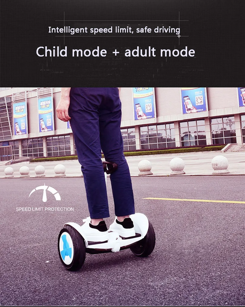Ховерборд 10 дюймов Bluetooth Электрический скейтборд на руле Smart 2 колеса Самостоятельного Баланса стоящий скутер giroskuter