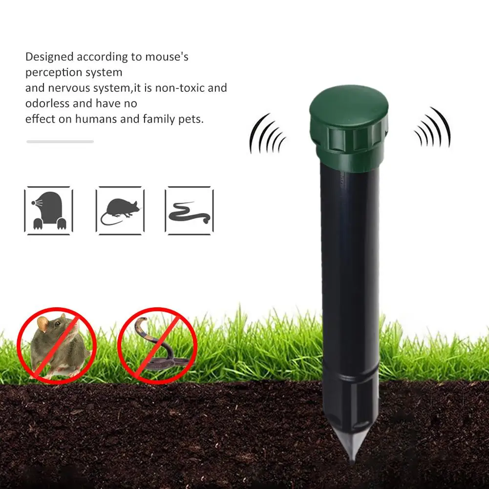 

Sonic Wave Mouse Repeller Shock Wave Electronic Lawn Garden Outdoor Waterproof Mole Mouse Voles Rat Rodent Pest Repeller
