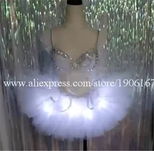 Светодиодный свет Sexy Lady DS платье костюм бюстгальтер юбка Rave музыку F костюм Одежда для танцев Для женщин светодиодный световой эффективности Костюмы