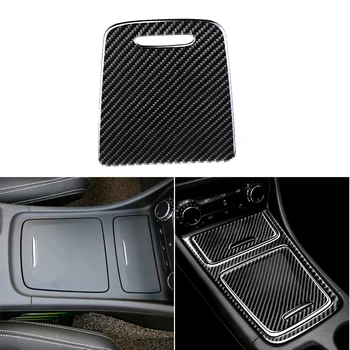 

Carbon Fiber Central Storage Box Panel Covers Trim Stickers For Mercedes Black