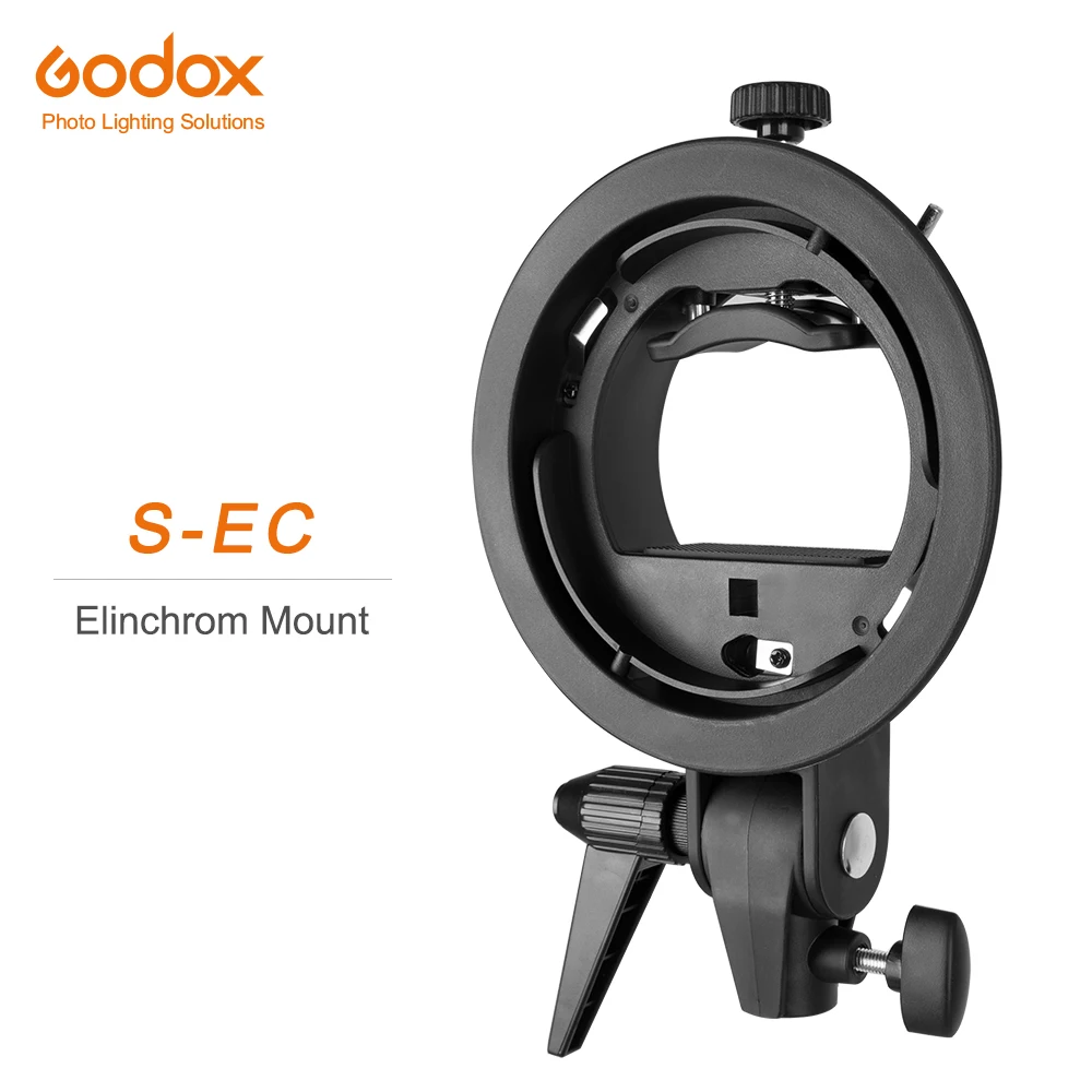 

PRO Godox S-type S-EC Speedlite Bracket Holder for Elinchrom Mount Speedlite Flash Snoot Softbox