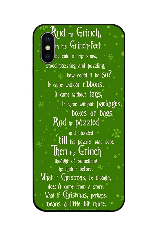 Рождество Grinch Xmas Забавный чехол для телефона черный мягкий чехол для iPhone 11 Pro Max 6 7 8plus 5S X XS XR XSMax для samsung s10 series - Цвет: 2672