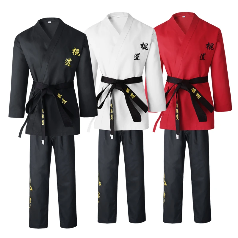Унисекс Вышивка JKD костюм Jeet kune do форма для боевых искусств одежда кунг фу nunchakus