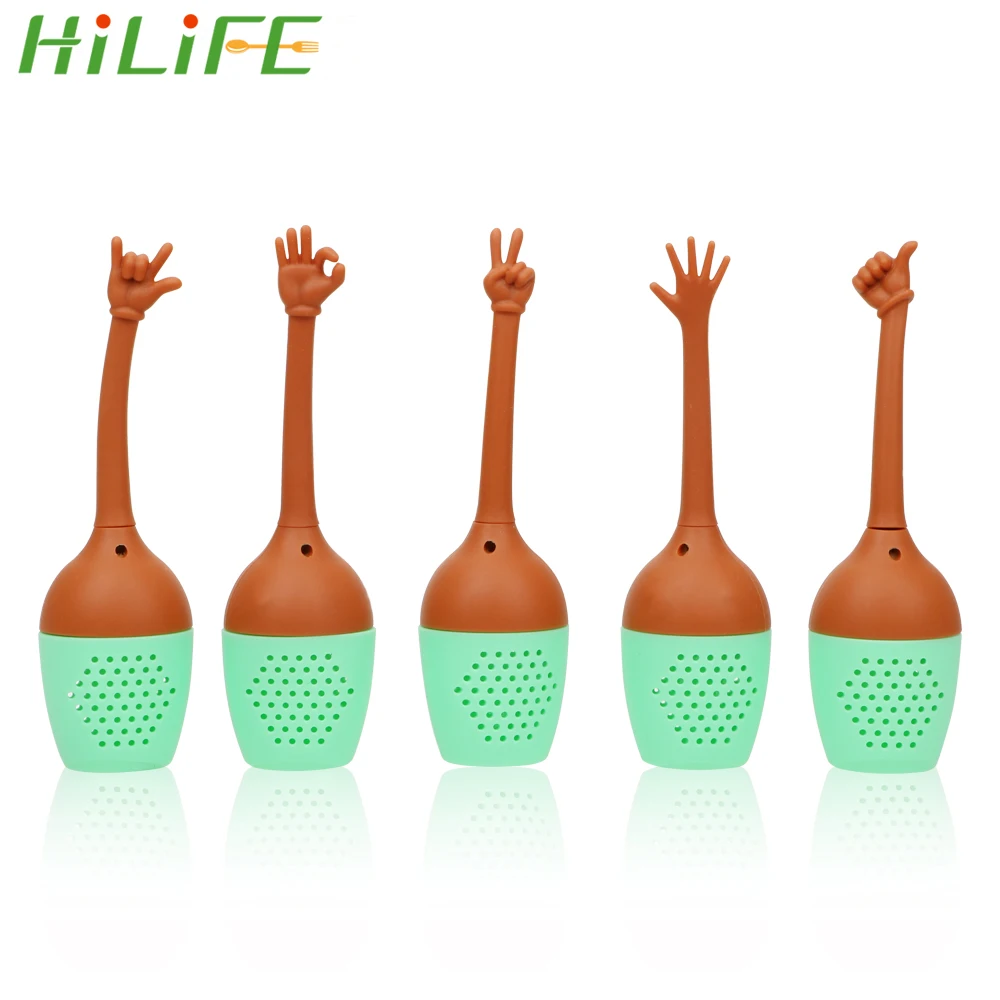 

HILIFE Tea Infusers Cute Gesture Silicone High temperature resistance Teaware