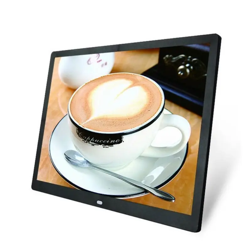 Free shipping 15/14 Inch 1280 x 800 / 16:9 LED Widescreen Suspensibility Digital Photo Frame with Holder& remote control