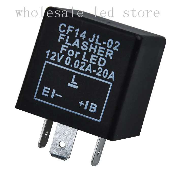 

2Pcs Electronic Motorcycle Car Flasher Relay Fix LED Hyper Flash Fast Signal CF14