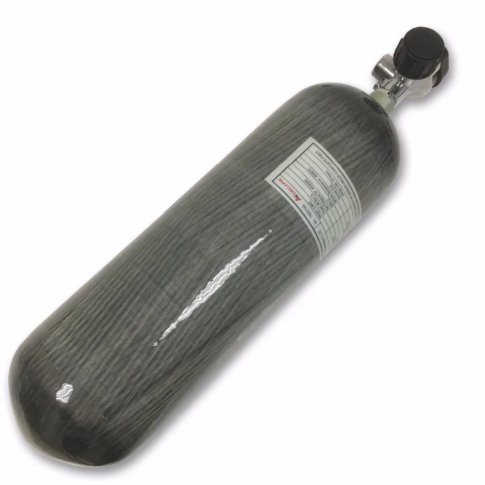 AC16821 6.8L углеродного волокна цилиндра, Пейнтбол бутылка PCP, пневматическое оружие бак с высокой измеритель качества клапан регулятор