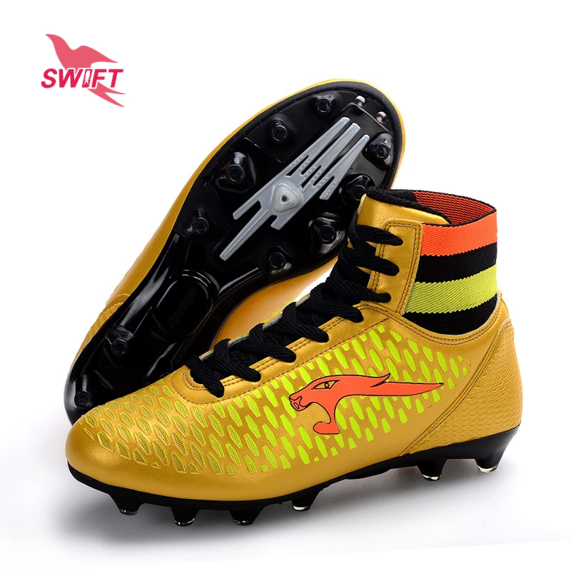 Professional High Ankle Kids FG Soccer Shoes New Children Football Boots Cheap Boys Futsal Cleats Top