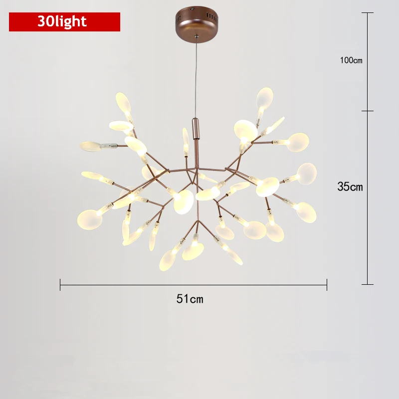 Современный светодиодный подвесной светильник, скандинавские акриловые ветви, светильник для столовой, кухни, дизайнерские промышленные подвесные лампы, светильник ing - Цвет корпуса: 30light