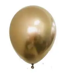 10 шт 11 дюймов новые шары из латекса цвета металлик толстые жемчужные металлические хромированные цветные шары для свадебной вечеринки - Цвет: Золотой
