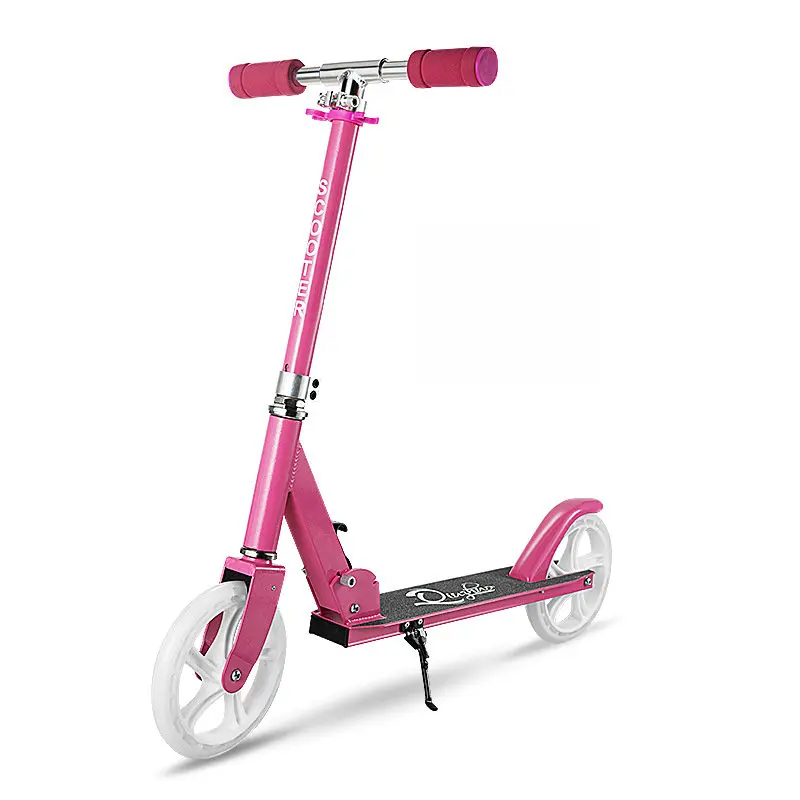 

20CM Big Wheel Teens Scooter, Factory Outlet Foldable Kick Scooter Suggest Max Load 100KG, Adjustable Height Kids Scooters