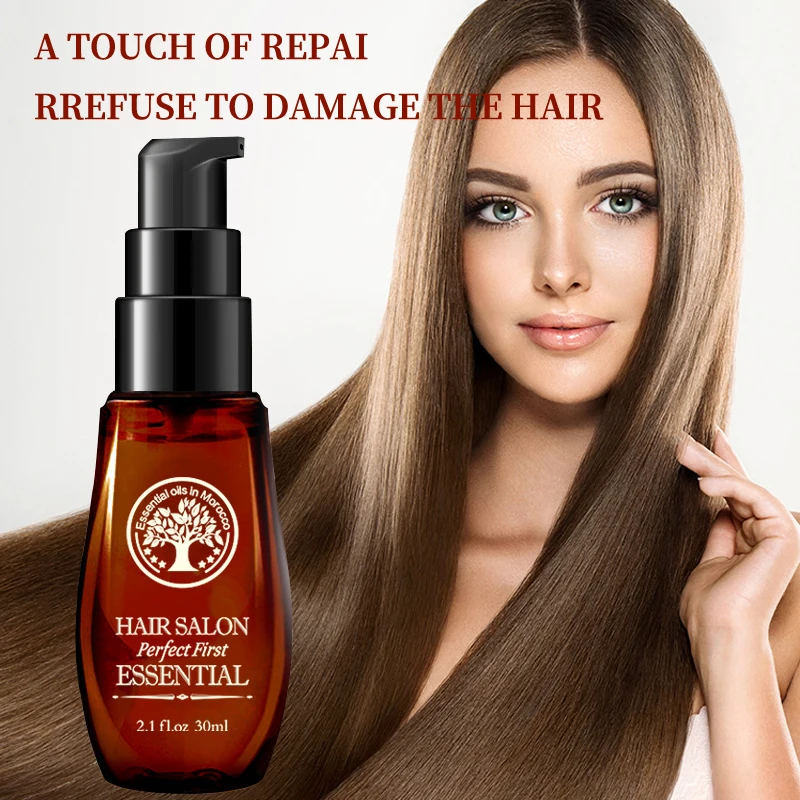 

LAIKOU Pure Morocco Argan Oil Hair Oil Keratin Straightening Curly Treatment Growth Mask for Damaged Hair Dry Split Ends