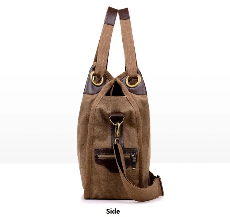 MJ Women's Canvas Handbags High Quality Female Canvas Totes Casual Shoulder Bags Large Travel Bag Ladies Solid Crossbody Bags (19)