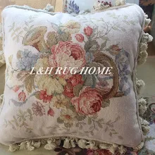15 K 1" X 16" ручная работа игольная подушка ручной работы розы Подушка без вставок