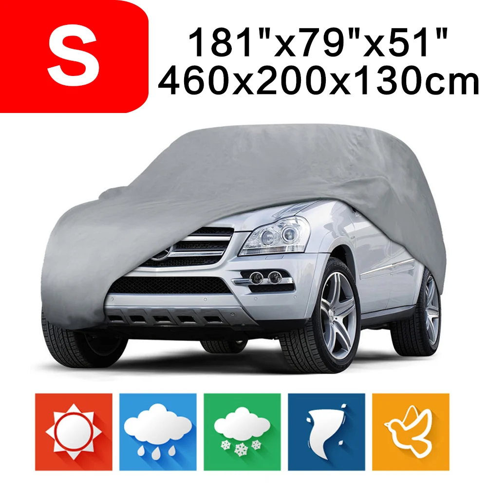 

Waterproof 190T dacron Full Auto Car Cover for SUV Van Truck In Out Door Dustproof Sun UV Ray Rain Snow Resistant S Cover D25
