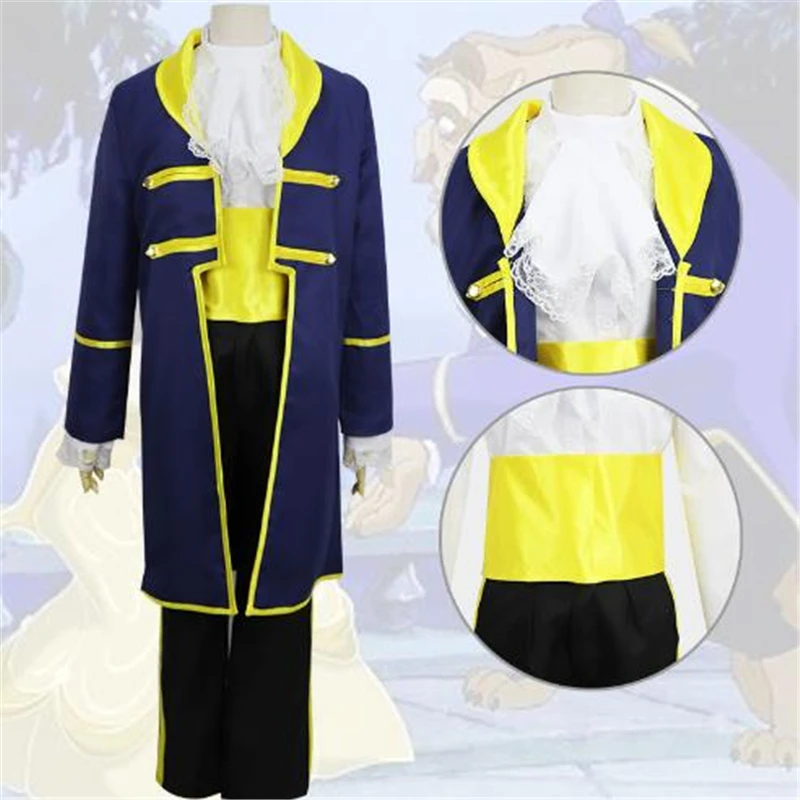 Halloween Cosplay Adult Male Movie Beauty and Beast Prince Adam Costume Beast Fancy Party Cosplay Costume Set Halloween Cosplay Adult Male Movie Beauty and Beast Prince Adam Costume Beast Fancy Party Cosplay Costume Set