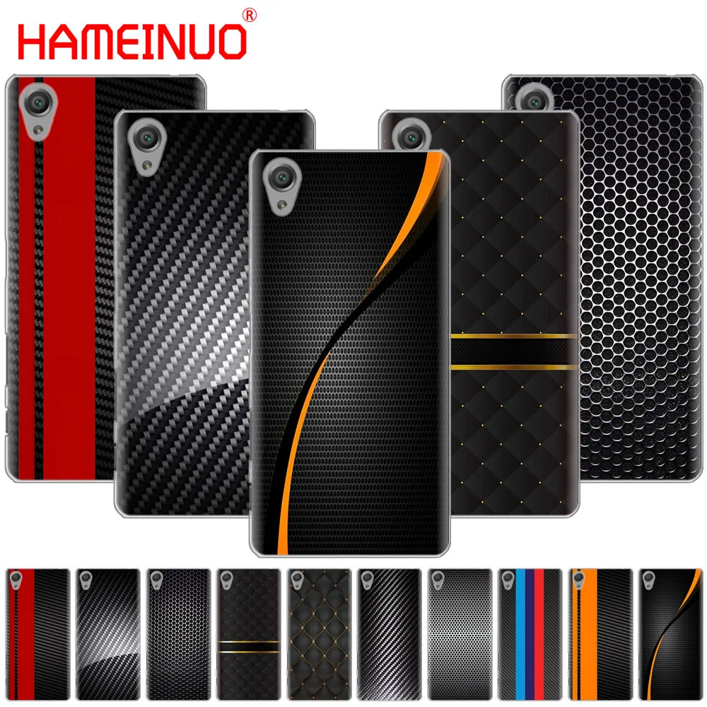 

HAMEINUO car carbon fibre print Cover phone Case for sony xperia C6 XA1 XA2 XA ULTRA X XP L1 L2 X XZ1 compact XR/XZ PREMIUM