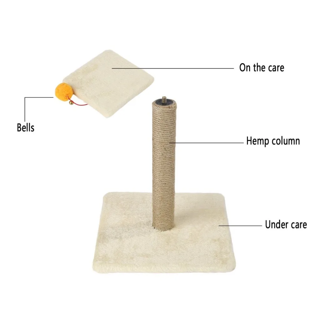 Cat Scratcher Pet Cat Tree Hemp Rope Swing Ball Scratching Post Climbing Frame DIY Assembled Interesting Cat Toys Dropshipping