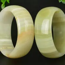 ONEVAN манжета натуральная полоса голубой кальцит нефрит красивый сладкий женский шарм браслет удача 58-62 мм