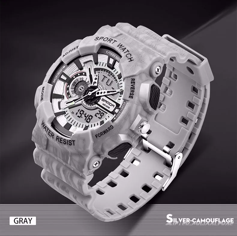 Мужские s часы SANDA модные часы мужские G Стиль военные водонепроницаемые ударные наручные часы Роскошные Аналоговые Цифровые спортивные часы