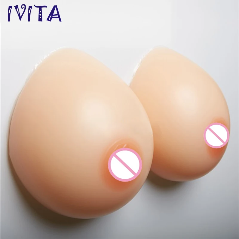 2400g 1 Pair Teardrop Silicone Fake Breast Forms Transvestite Cosplay Crossdresser Boobs Enhancer