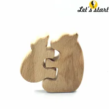 free shipping!Set of 5pcs organic beech wood crafts koala Mother and child,KoalaTea for baby boy gift Chew toys,for decoration