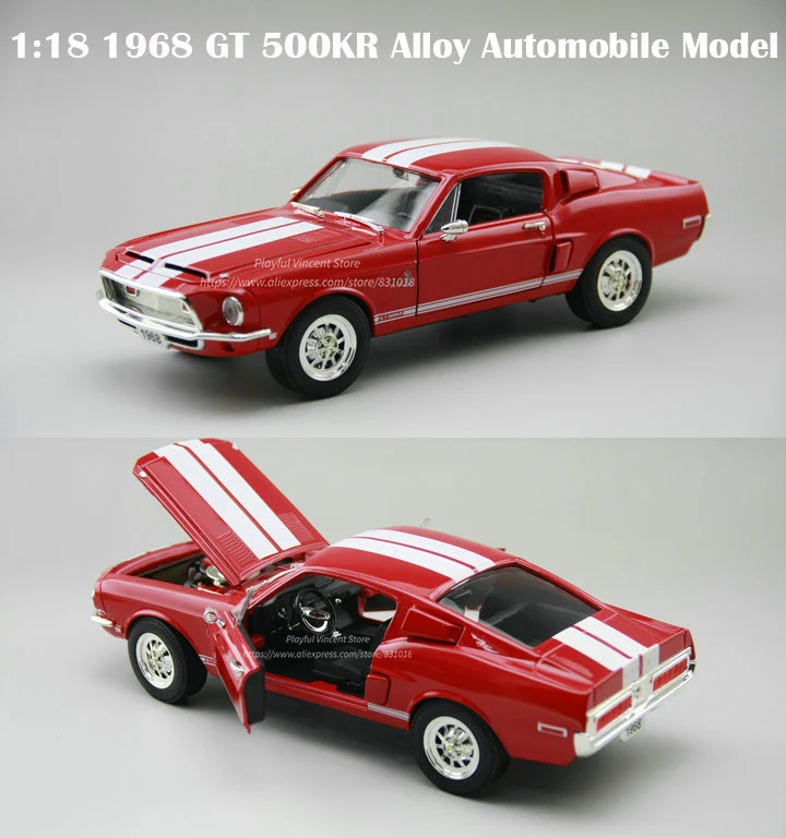 

1:18 1968 GT 500KR Alloy Automobile Model Doors can be opened Collection model