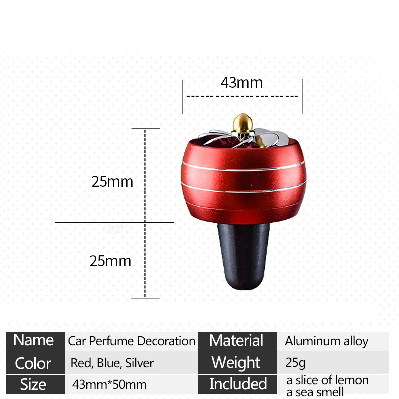 حار 2019 سيارة معطّر الهواء LED أضواء السيارات العطر عطر العالمي معطّر الهواء سبائك منفذ الهواء تنفيس اكسسوارات