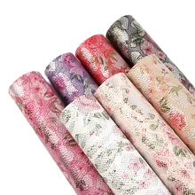 20*34 см 7 шт Личи узор Золотая фольга Синтетическая кожа набор, DIY материалы ручной работы для изготовления чехол для телефона бант для волос, 1Yc6333