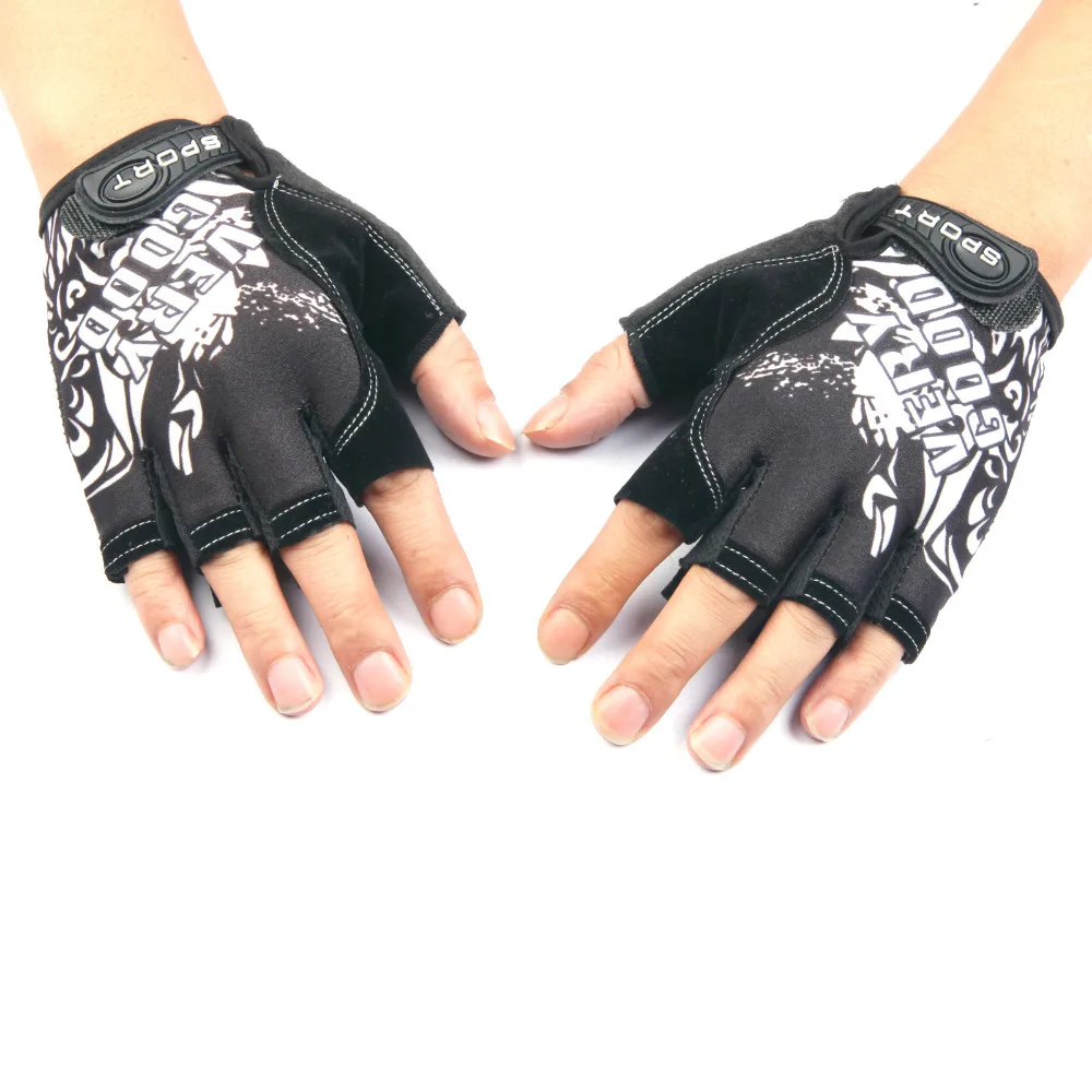 

QXY ice silk stretch thin breathable bicycle semi-finger gloves men women sports fitness tactical sunscreen half finger glove