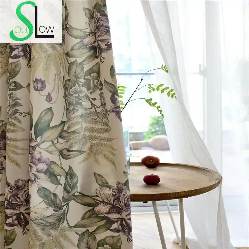 Slow Soul Tropical Rain Quality Curtain Fabric Bedroom Factory