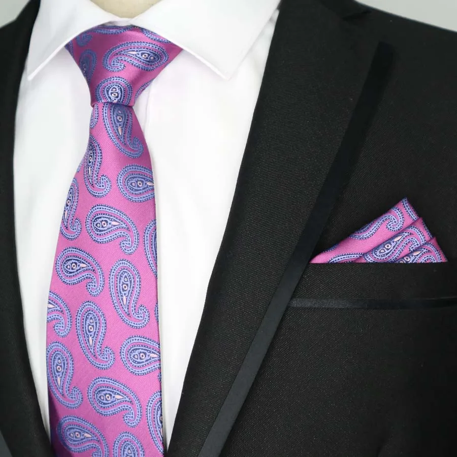 61 цвет, различные мужские галстуки, классические, полиэфирные, шелковые, вечерние, свадебные, цветочные галстуки в полоску комплекты носовых платков, карманные, квадратные Галстуки, набор - Цвет: T-175