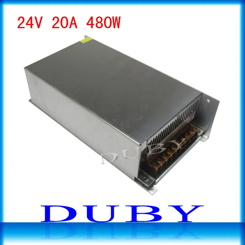 

24V 20A 480W Switching power supply Driver For LED Light Strip Display AC100-240V Factory Supplier