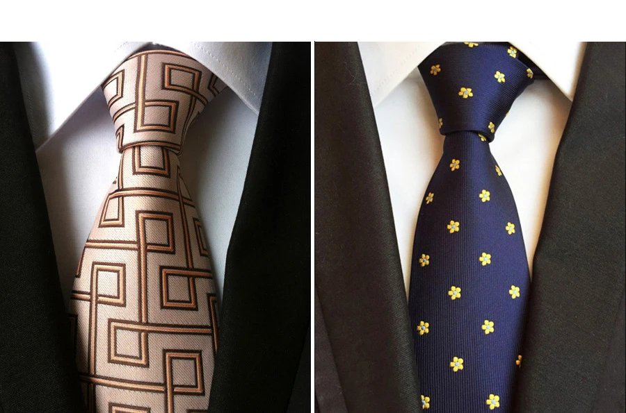 RBOCOTT Fashion Plaid Tie Men's Striped Ties 8 cm Necktie Black Neck Tie For Formal Business Groom Wedding Party Accessory