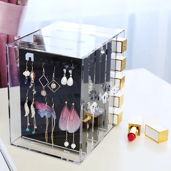 

M Acrylic earring stand rack clear acrylic earring organizer rack box C233