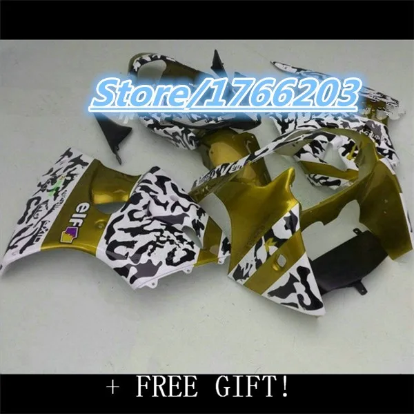 Впрыск, пригодный для KAWASAKI Gold flame Body Kit ZX6R 00 01 02 00-02 ZX 6R 2000 2001 2002 ZX 6R 2000-2002 ABS обтекатель Ning