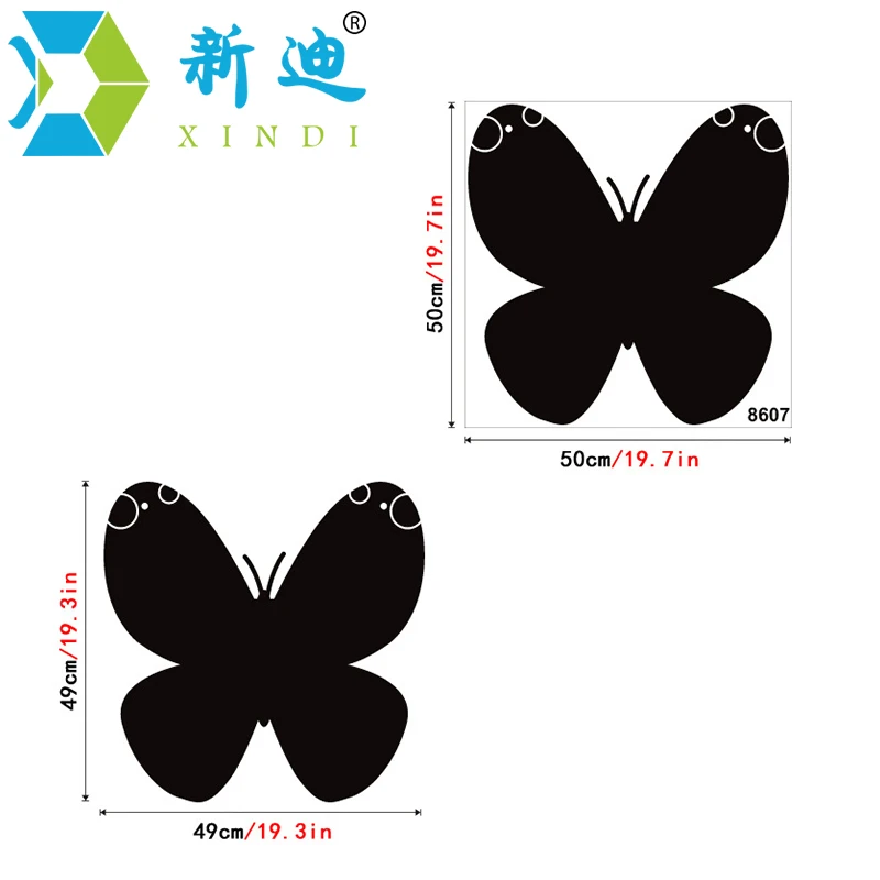 Горячая Новая Съемная школьная доска наклейка s черная бабочка детская спальня доска наклейка Lousa