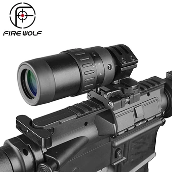 

Fire Wolf 1.5-5 Zoom Magnifier For Hunting Scope Red Dot Sight 3x 4x 5x W/mount Free Shipping First Focal Plane Scopes Red Dot