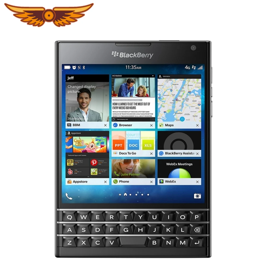 Разблокированный Blackberry passport Q30 четырехъядерный LTE 3 ГБ ОЗУ 32 Гб ПЗУ 13,0 МП мобильный телефон BlackBerry OS